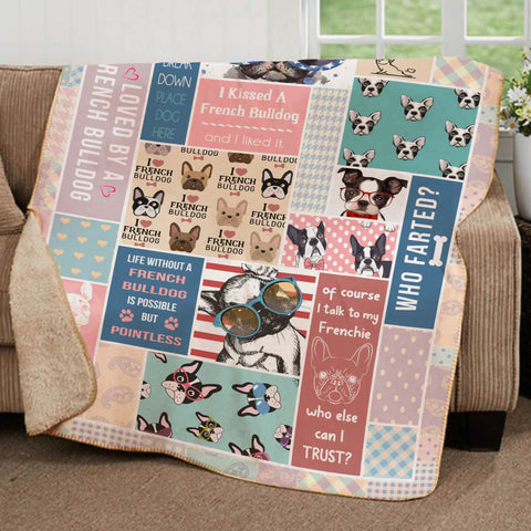 Image of French Bulldog Fleece Blanket