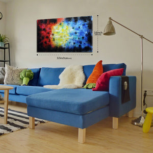 Handpainted Abstract Wall Art Canvas - Ready To Hang