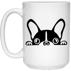Peeping French Bulldog Mug