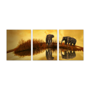 Elephants By The Brush Art