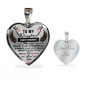To My Daughter Heart Shaped Necklace