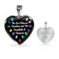 Between Grandma and Grandkids Heart Necklace
