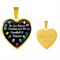 Between Grandma and Grandkids Heart Necklace