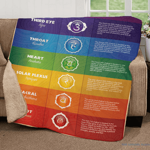 Seven Chakra Fleece Sherpa Blanket