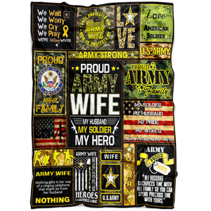 Fleece Army Wife Blanket