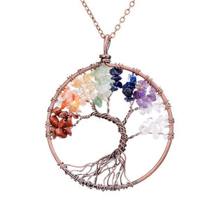 Chakra Tree Of Life Necklace Set